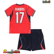Camisa de Futebol Inglaterra Morgan Rogers #17 Equipamento Secundário Infantil Mundo 2026 Manga Curta (+ Calças curtas)